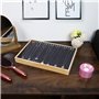 BELLE VOUS Boite a Bijoux Femme en Bois pour Colliers avec 20 Crochets - 24 x 35 cm - Plateau Bijoux Velours Gris - Boite Bijoux