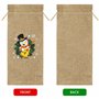 BELLE VOUS Lot de 6 Sac Bouteille Noel en Toile de Jute - Emballage Cadeau Bouteille Vin avec Cordon en Corde - Pochette Cadeau 