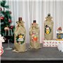 BELLE VOUS Lot de 6 Sac Bouteille Noel en Toile de Jute - Emballage Cadeau Bouteille Vin avec Cordon en Corde - Pochette Cadeau 