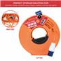 GADLANE Enrouleur Cable - Enrouleur Electrique 25m Robuste Orange, Enrouleur Vide Idéal pour Ranger Câbles de Caravane, Tuyaux d