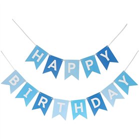 TOYVENTURES Bannière « Happy Birthday » - Grande guirlande réutilisable à suspendre - Décoration de fête pour garçons et hommes