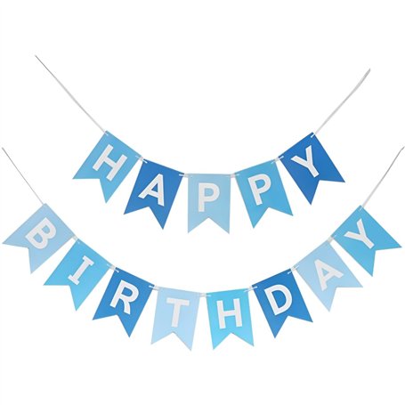 TOYVENTURES Bannière « Happy Birthday » - Grande guirlande réutilisable à suspendre - Décoration de fête pour garçons et hommes