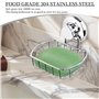 Panier de Douche sans Perçage,Ventouse Système de Vide - Panier Combiné Multifonctionnel en Acier Inoxydable - Ne Rouille Jamais