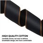 Lot de 4 Sangle de guitare avec extrémités en cuir Courroie de Guitare Longueur réglable avec 10 médiators verrous de sangle pou