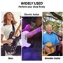 Lot de 4 Sangle de guitare avec extrémités en cuir Courroie de Guitare Longueur réglable avec 10 médiators verrous de sangle pou