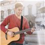 Lot de 4 Sangle de guitare avec extrémités en cuir Courroie de Guitare Longueur réglable avec 10 médiators verrous de sangle pou