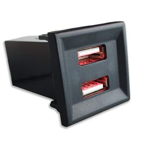 T5 OEM Double ports USB chargeur de téléphone pour VW/Volkswagen T5 – Style ASR Rouge