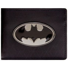 Batman to The Batmobile! Insigne en Métal Emblème de Chauve-Souris Portefeuille Bi-Fold Porte-Carte d'Identité & Porte-Carte