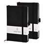 Lot de 2 Carnets de Notes A6 Lignés en Cuir Épais Cahier de Poche A6 avec Élastique et Boucle à Stylo Carnet de Notes Classique