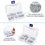 100 Pièces R Clips Goupilles Fendue R, Goupilles de Retenue Robuste Zingué à Ressort Goupille Fendue, Acier Carbone R Cotter Pin