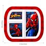 Zawadi Global Spiderman Assiette à déjeuner 3 sections réutilisables pour enfants et tout-petits