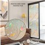 Laughhe Film Fenetre Electrostatique Vitre Anti Regard, Décoratif, Occultant Anti-UV Dépoli Opaque Vitrage pour Maison Bureau Ch