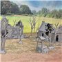 QP3D – Lot de 8 arbres morts Wargaming – Terrain de dispersion, paysage forestier fantastique pour table et RPG 28–32 mm Miniatu