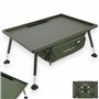 NGT Profiler Bivouac Grande table de pêche à la carpe avec pieds réglables + sac de rangement