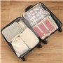 BELLE VOUS Lot de 8 Pochettes de Voyage Couleur Crème - Sac de Rangement Valise Multifonctionnel - Sac de Rangement Étanche et C