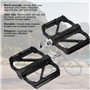 Chstarina Pédales de Vélo, 9/16 "(Φ14mm) Universelles Pedales de vélo en Alliage D'aluminium, Antidérapant Plate-Form Pédales du