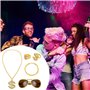 Chstarina 5 Pièces Kit de Costume Hip Hop, Dollar Collier, Anneaux, Lunettes de soleil, Bracelet en Or, Deguisement 80/90 Access