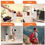 Chstarina 5 Pièces Flacon Vide Voyage 200ml, Bouteille de Voyage, Rechargeable, Transparente, Flacon avec Flip Cap Vide, Bouteil