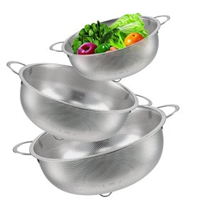 Chstarina 3Pcs Passoire de Cuisine en Acier Inoxydable
