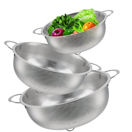 Chstarina 3Pcs Passoire de Cuisine en Acier Inoxydable