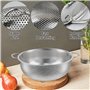 Chstarina 3Pcs Passoire de Cuisine en Acier Inoxydable, Micro-Perforées Passoires Avec Poignées et Base, Passoire à Pâtes, Crépi