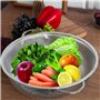 Chstarina 3Pcs Passoire de Cuisine en Acier Inoxydable, Micro-Perforées Passoires Avec Poignées et Base, Passoire à Pâtes, Crépi