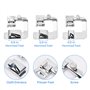 Wisebom 6Pcs Pied Ourlet Roulotté en Acier Inoxydable Pied de Biche Machine a Coudre 3 Pieds à Ourlet Rouléétroit (3/4/6 mm) 3 P