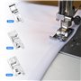 Wisebom 6Pcs Pied Ourlet Roulotté en Acier Inoxydable Pied de Biche Machine a Coudre 3 Pieds à Ourlet Rouléétroit (3/4/6 mm) 3 P