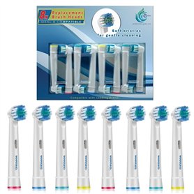 CRESODON Lot de 8 têtes de brosse à dents de rechange compatibles avec les brosses à dents électriques Braun Oral-B | Recharges