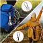 OWill Couvert Camping Recyclable, 3 Pièces Couverts Camping avec Cuillère, Couteau, Fourchette, Couvert Transportable pour Voyag