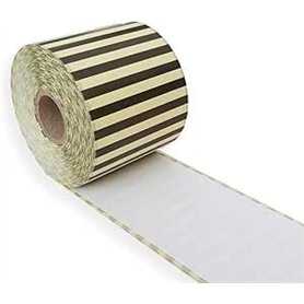 1 rouleau d'étiquettes thermiques directes blanches de 62 mm x 30 m