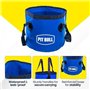 Seau de Plombier étanche de 11 L - Pliable, Robuste, Base renforcée - Récipient d'eau Durable pour plomberie, Bricolage, Nettoya