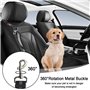 MOLHEM Lot de 2 ceintures de sécurité pour chien - Harnais de sécurité élastique réglable pour voiture - Laisse rembourrée élast