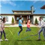 CNMTCCO Corde a Sauter Longueur 5m, Corde a Sauter Sport, Corde a Sauter Enfant Adultes Corde avec Manche Rond en Bois Couleurs 