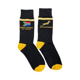 Beyond Happy Chaussettes de supporters de rugby Springboks d'Afrique du Sud - Unisexes