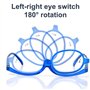 Wisebom Lunettes de Lecture de Maquillage Lunettes de Maquillage Rotative Lunettes de Maquillage à Lentille Unique Pliantes Lune
