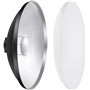 REFLEX CAMERA Réflecteur de beauté argenté de 42 cm avec grilles en nid d'abeille et diffuseur blanc pour flash stroboscopique B