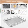 Mapille Plaque de Cuisson en Acier Inoxydable, Plaque à Patisserie avec Grille de Refroidissement et Gants de Four, Plaque de Fo