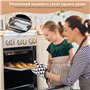 Mapille Plaque de Cuisson en Acier Inoxydable, Plaque à Patisserie avec Grille de Refroidissement et Gants de Four, Plaque de Fo