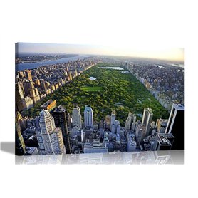 Central Park New York City Impression sur toile encadrée pour décoration murale