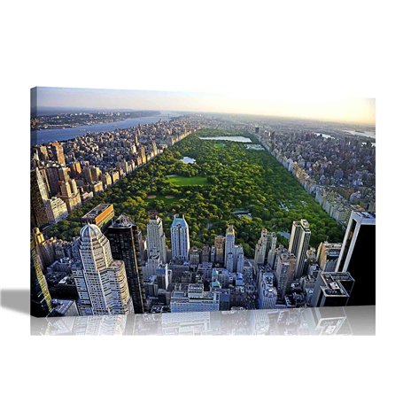 Central Park New York City Impression sur toile encadrée pour décoration murale