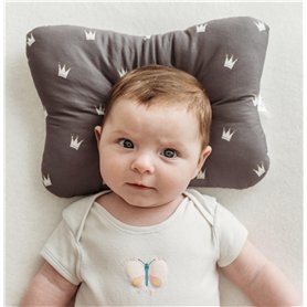 Stork Drop - Oreiller pour bébé à tête plate | Prévient et corrige la plagiocéphalie | Maille respirante 3D | Coton bio doux | E
