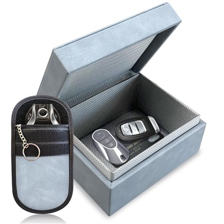 Boîte Faraday pour clés de voiture et pochette Faraday pour clés de voiture – Double couche bloquant le signal de clé de voiture