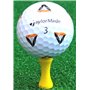 Castle Tees Lot de 40 tees de golf jaunes officiels en bambou de qualité supérieure - Outil de réparation, marqueur de balle et 