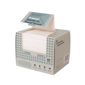 Scrummi Lot de 50 serviettes jetables biodégradables pour le visage pour peaux sensibles
