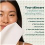 Scrummi Lot de 50 serviettes jetables biodégradables pour le visage pour peaux sensibles, serviettes nettoyantes pour le visage,
