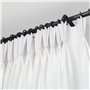 Hommakr Lot de 24 anneaux de rideaux et crochets en métal avec 32 mm de diamètre intérieur et œillets pour rideaux de douche, ri