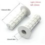 Poignées de moto – Poignées de guidon blanches souples antidérapantes | Ajustement universel pour barres de 2,2 cm et 2,5 cm | C