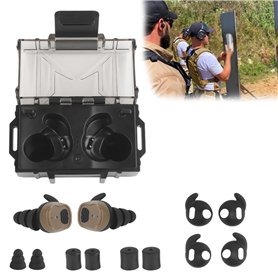WQZXM Bouchons D'oreille Bluetooth BT5.3 Military Electronic Noise Reduction Hearing Protection Earplugs For Range Shoot Hunting