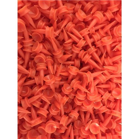 Bulldog Lot de 200 tees de golf en plastique Orange 25 mm